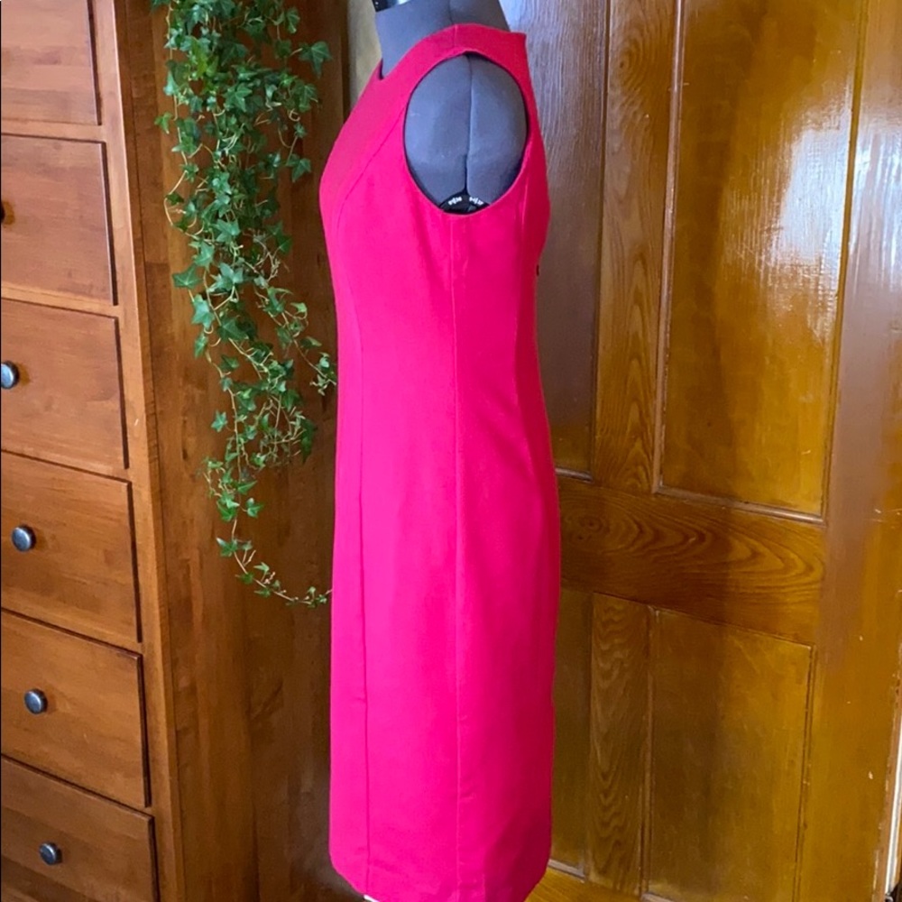 Talbots Raspberry Wool Sheath Dress - Picture 4 of 5